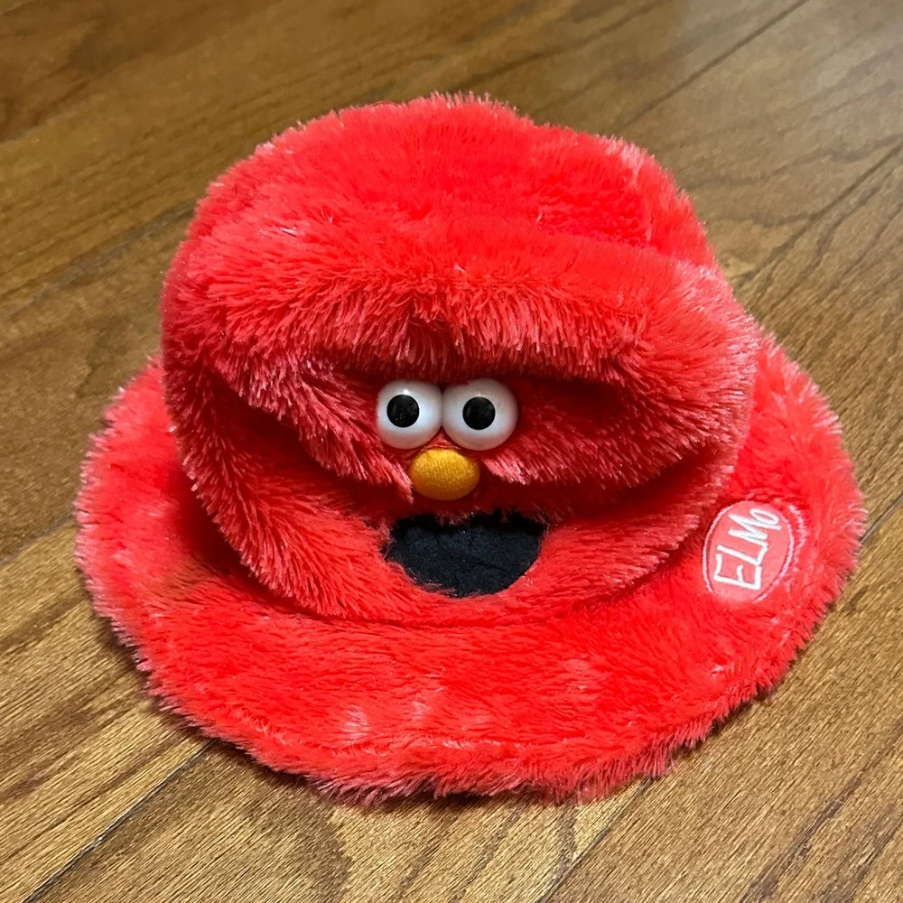 Sesame Street Live Red Elmo Fuzzy bucket Hat - Picture 2 of 8